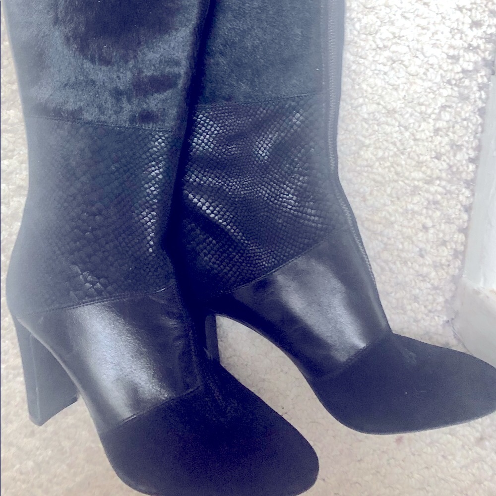 Anne Klein Textured High Boots